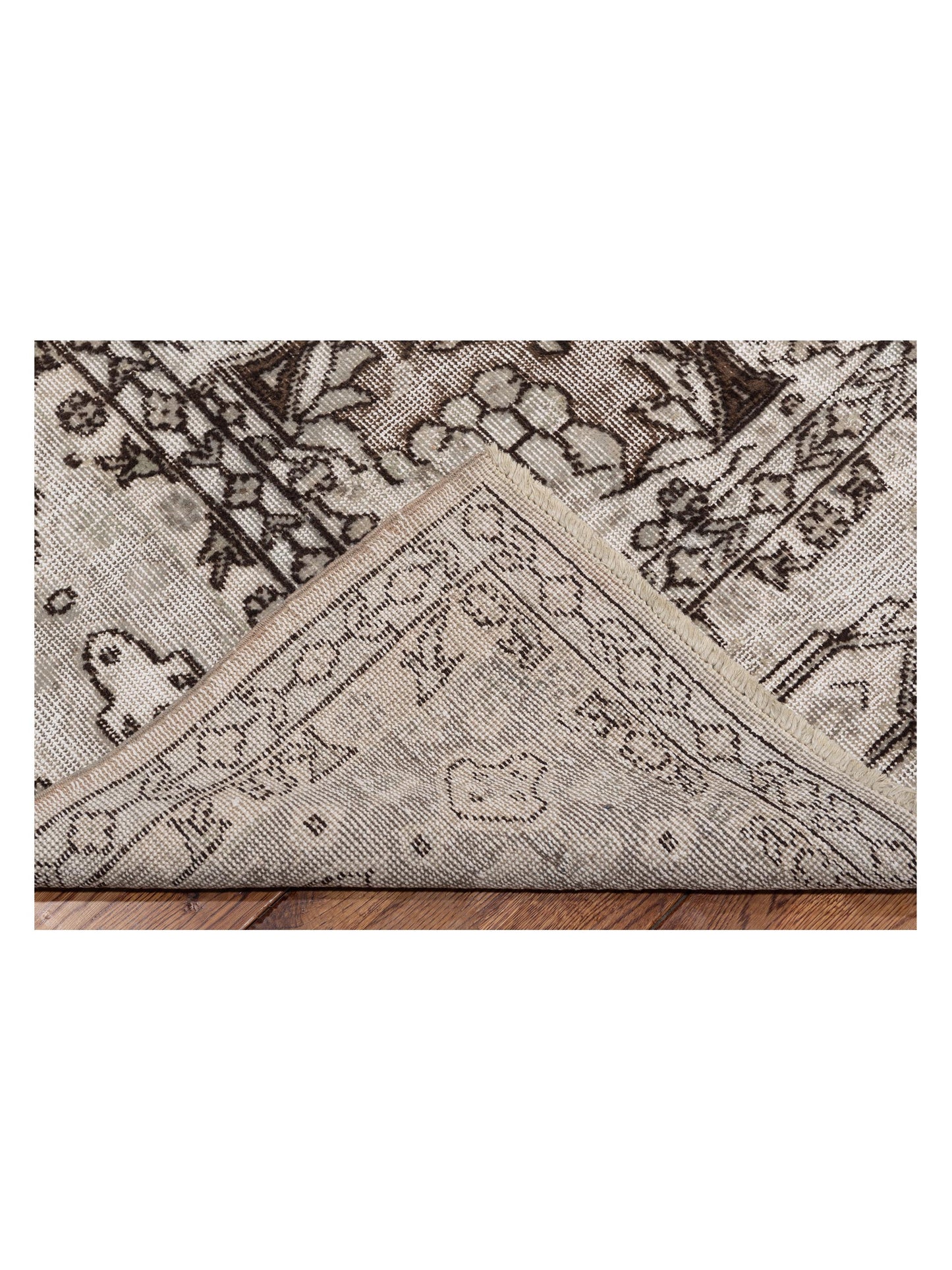 Vintage 122699 Silver 7.9x10.6 Hand Knotted Rug