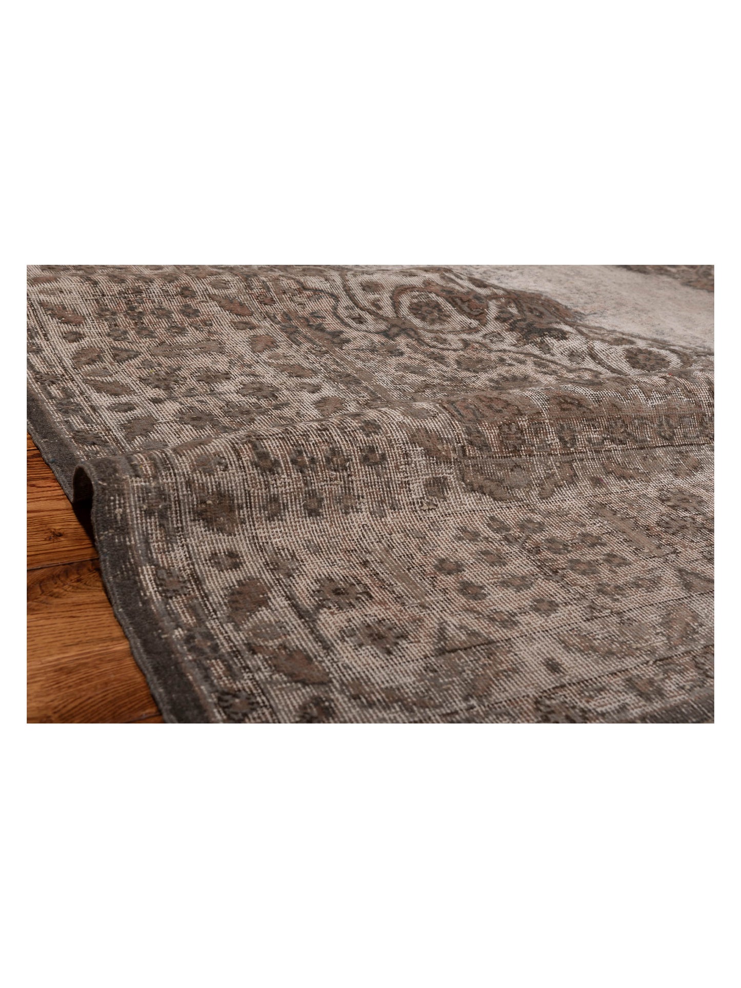 Vintage 122703 Gray 9x12.2 Hand Knotted Rug