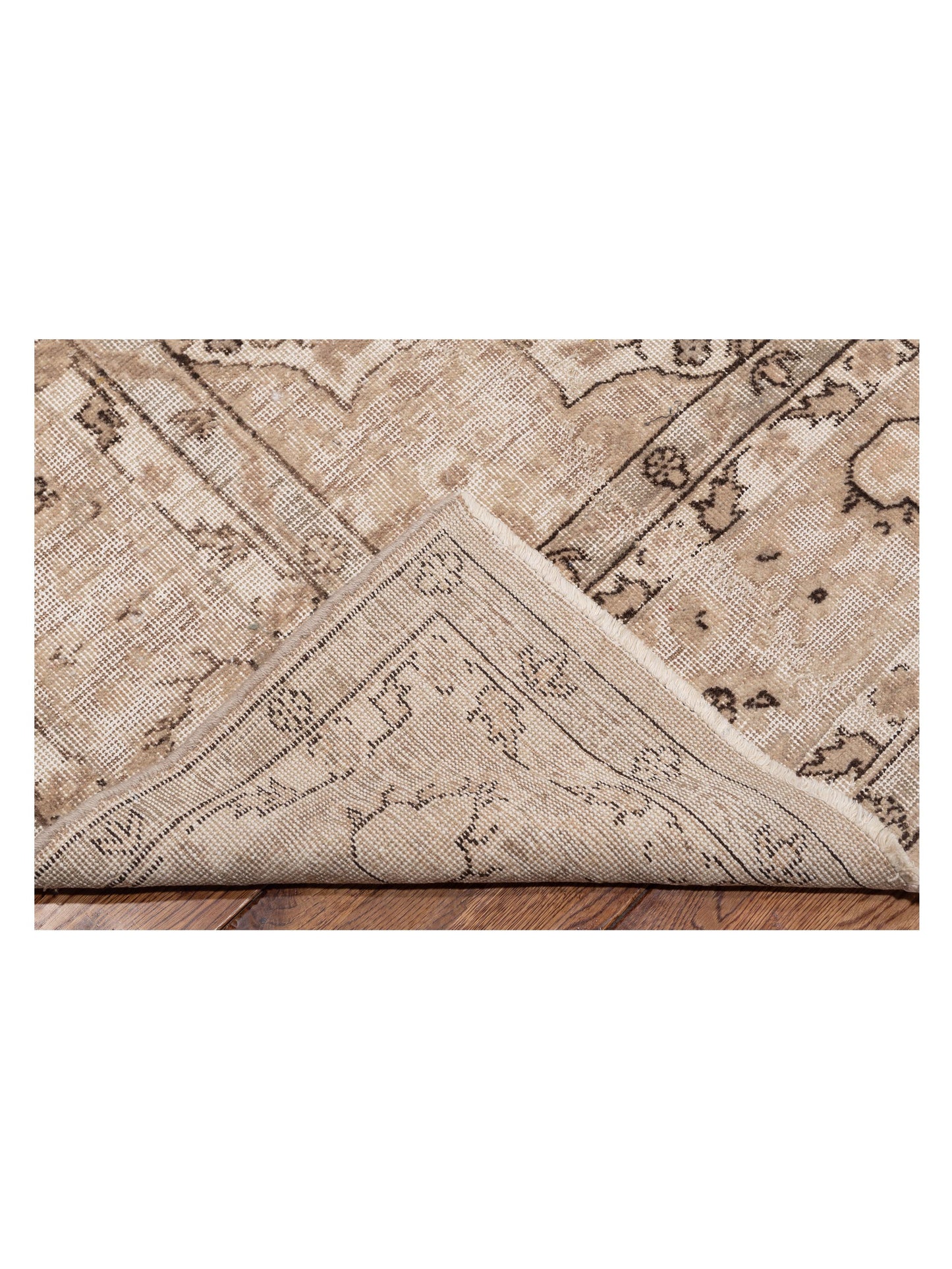 Vintage 122704 Beige 8.2x12 Hand Knotted Rug