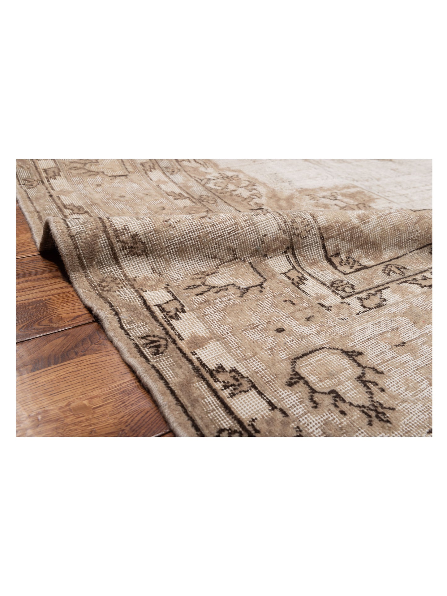Vintage 122704 Beige 8.2x12 Hand Knotted Rug