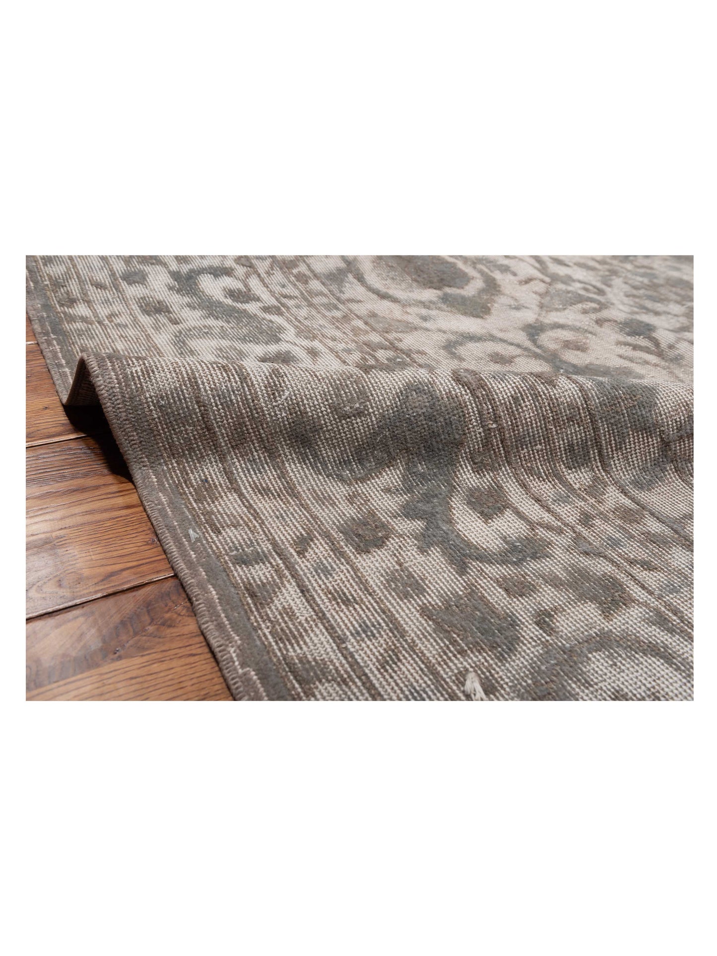 Vintage 122705 Light Gray 8.9x11.7 Hand Knotted Rug