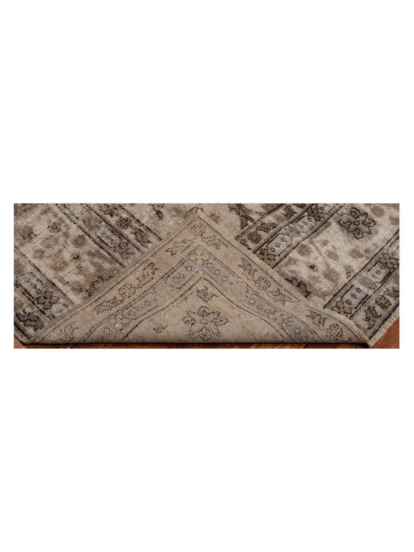 Vintage 122722 Gray 7.6x11.10 Hand Knotted Rug