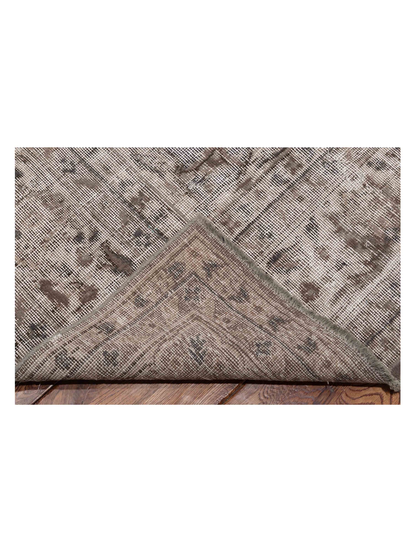 Vintage 122728 Light Gray 8.4x11.8 Hand Knotted Rug
