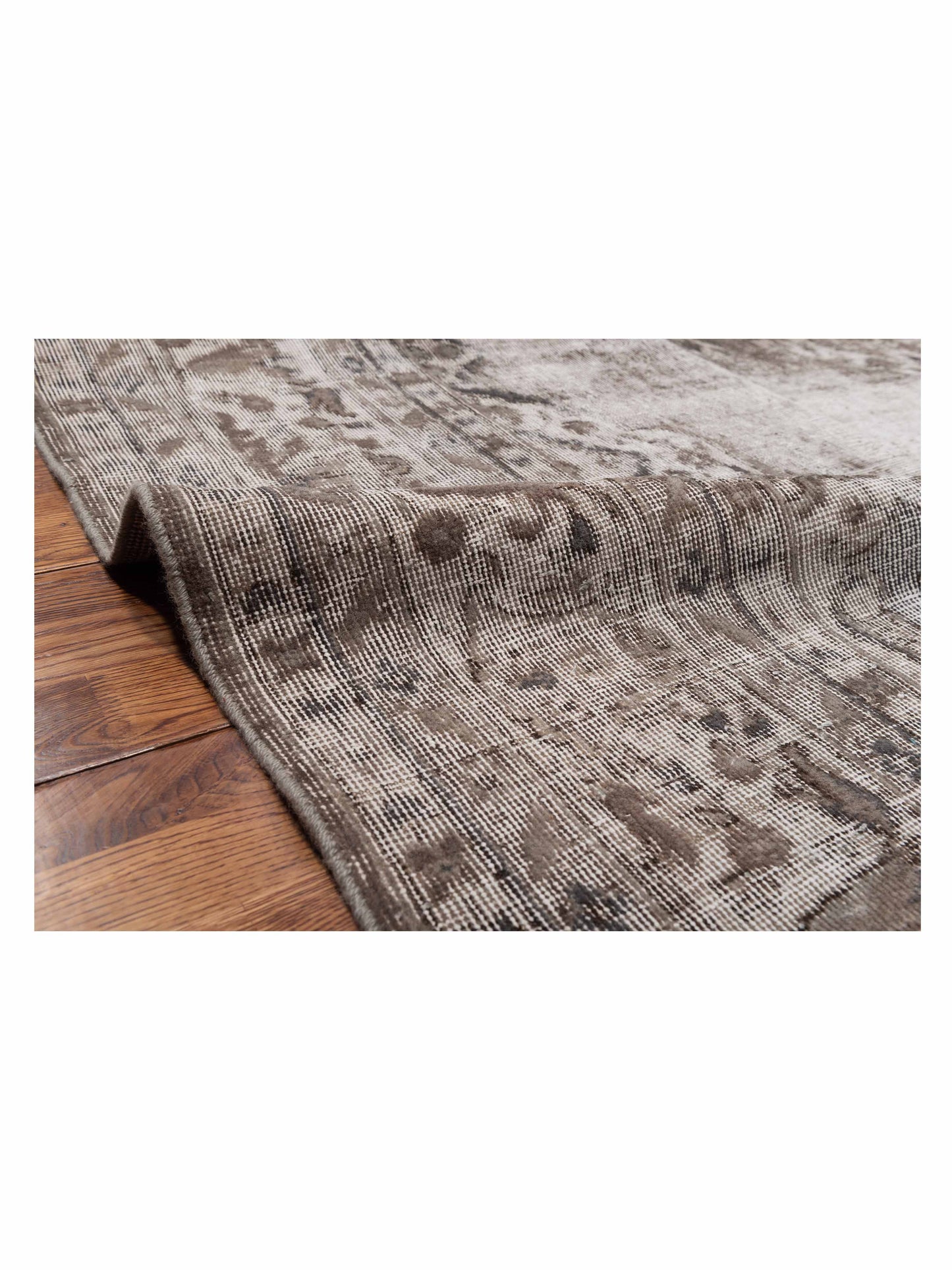 Vintage 122728 Light Gray 8.4x11.8 Hand Knotted Rug