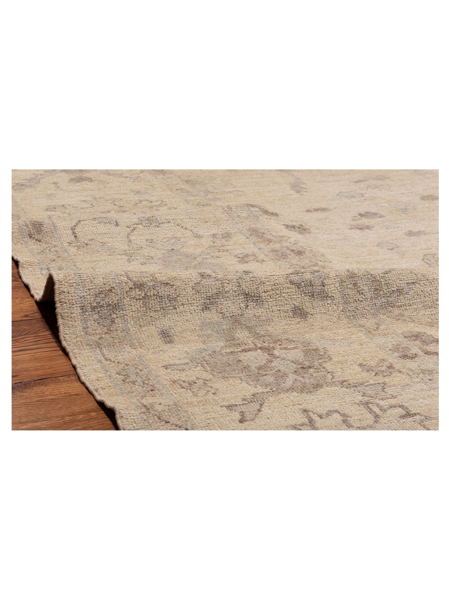 Angora Oushak 122784 Ivory Ivory 11.10x14.6 Hand Knotted Rug