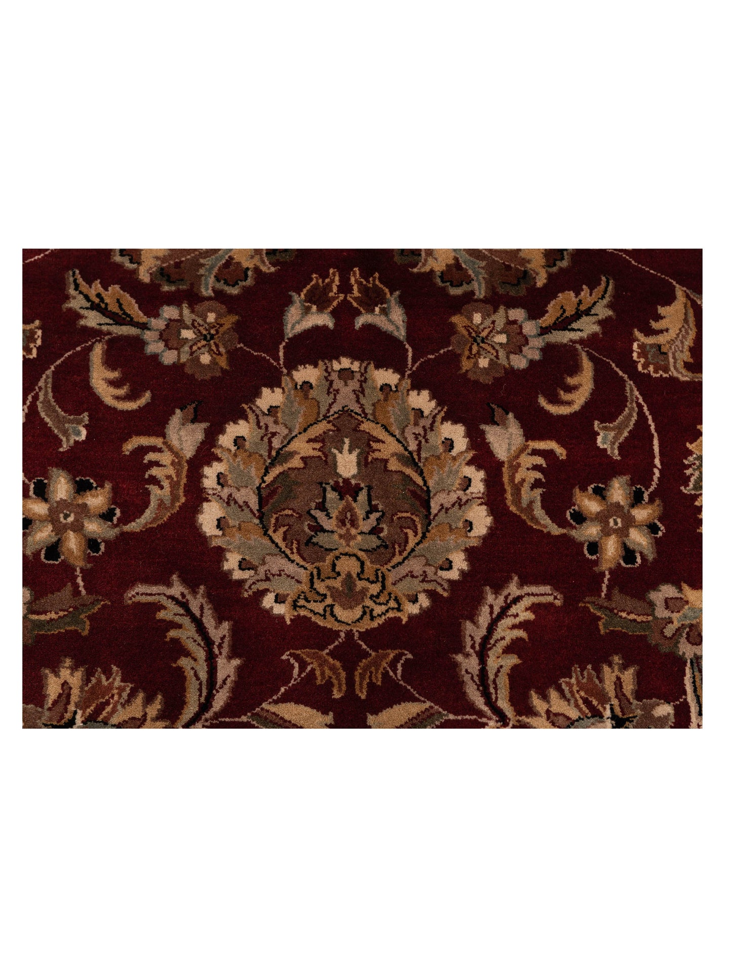 Crown 123076 Burgundy Black 9x11.11 Hand Knotted Rug