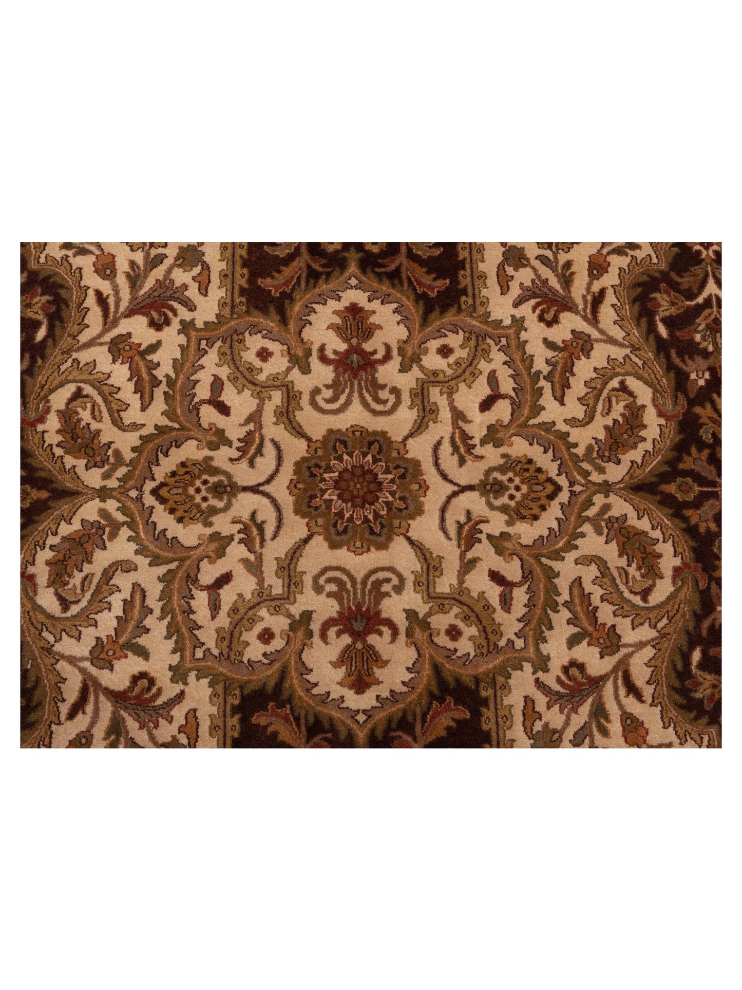 Crown 123078 Beige Green 8.10x11.9 Hand Knotted Rug