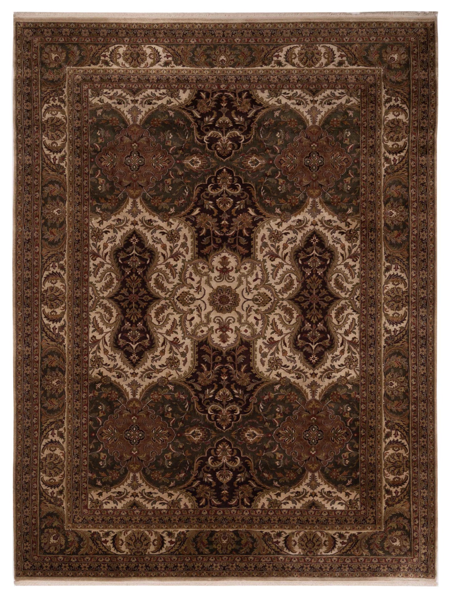 Rajpur Crown Beige Green Transitional