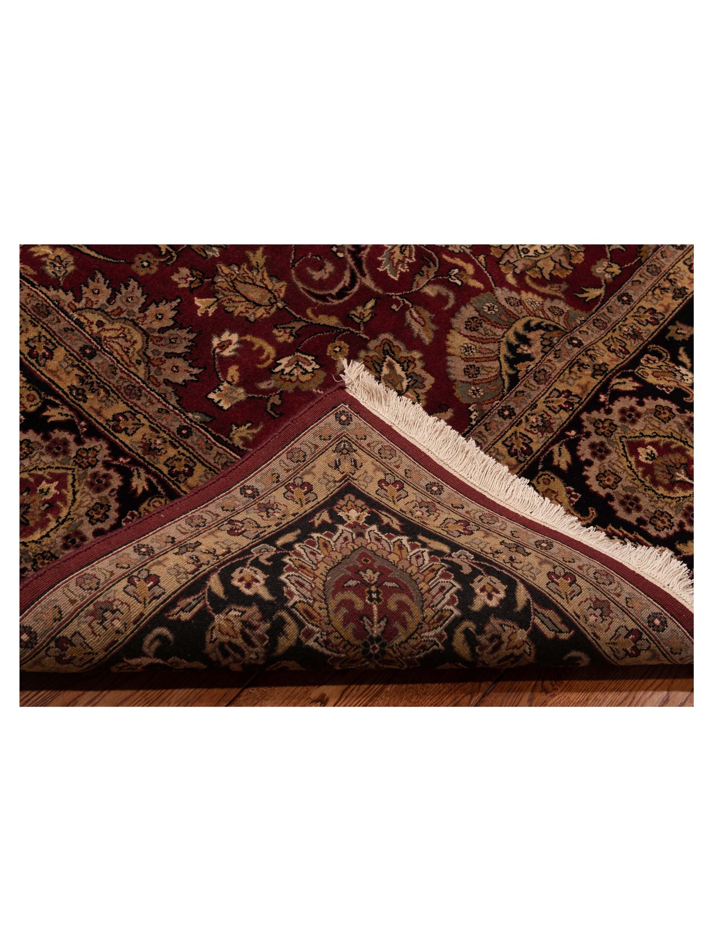 Crown 123083 Burgundy Black 9x12 Hand Knotted Rug
