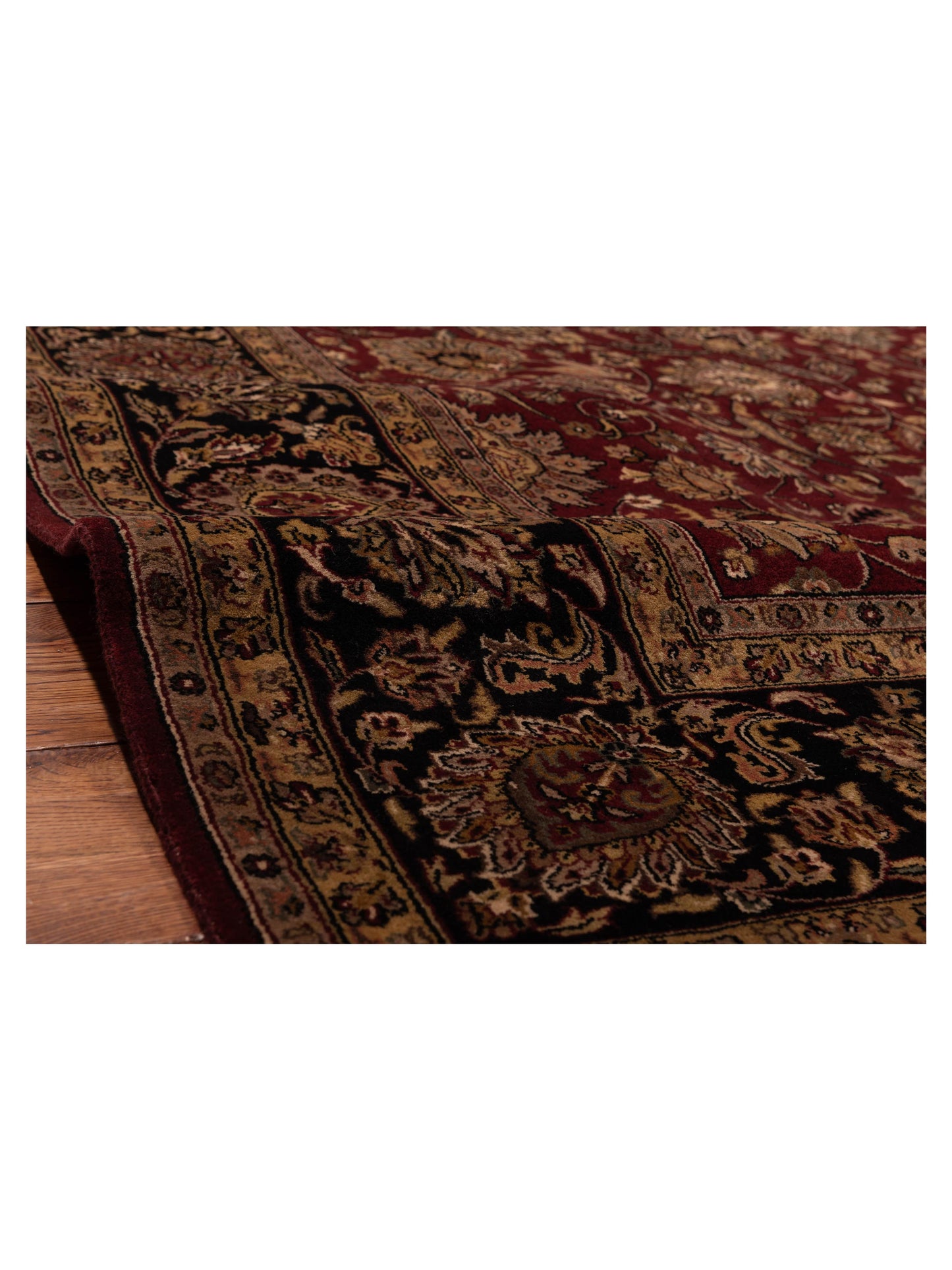 Crown 123083 Burgundy Black 9x12 Hand Knotted Rug