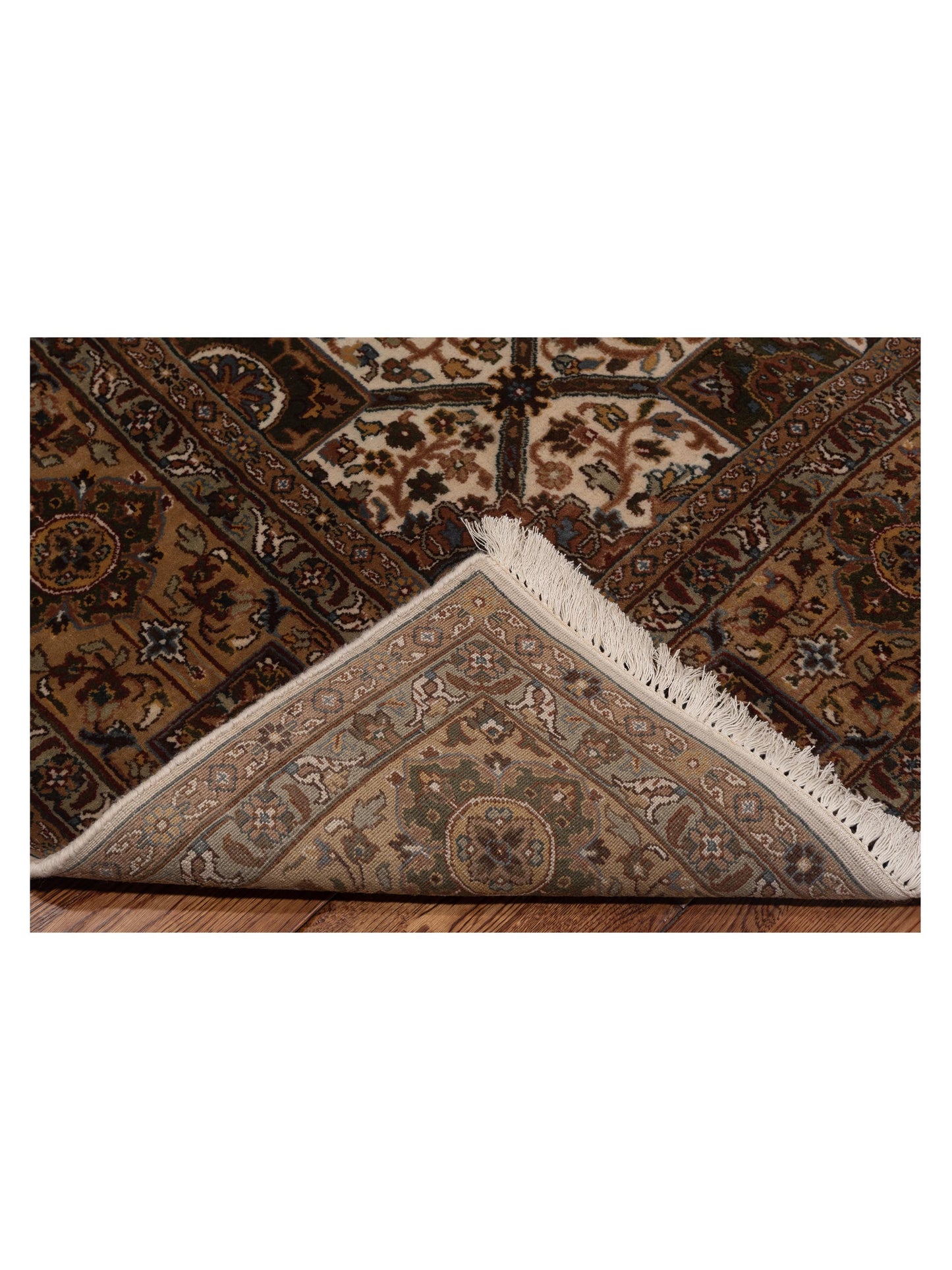 Crown 123092 Ivory Gold 7.7x9.7 Hand Knotted Rug