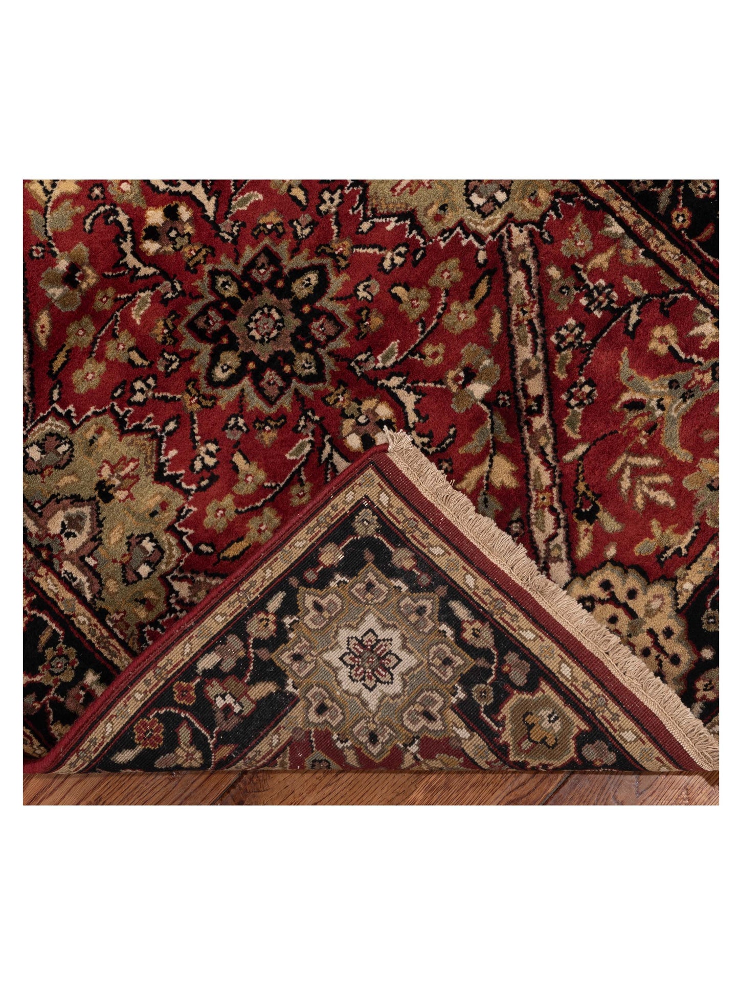 Crown 123097 Red Black 2.9x11.8 Hand Knotted Rug