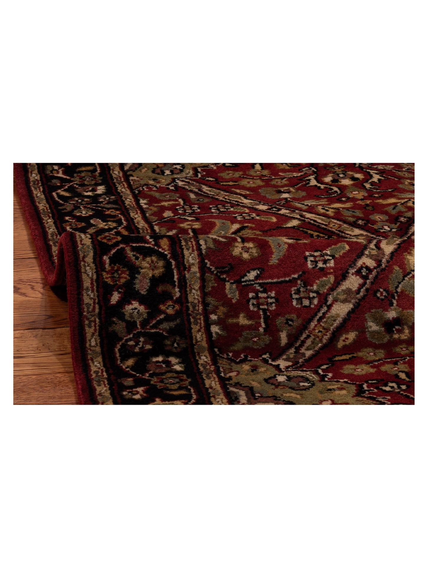 Crown 123097 Red Black 2.9x11.8 Hand Knotted Rug