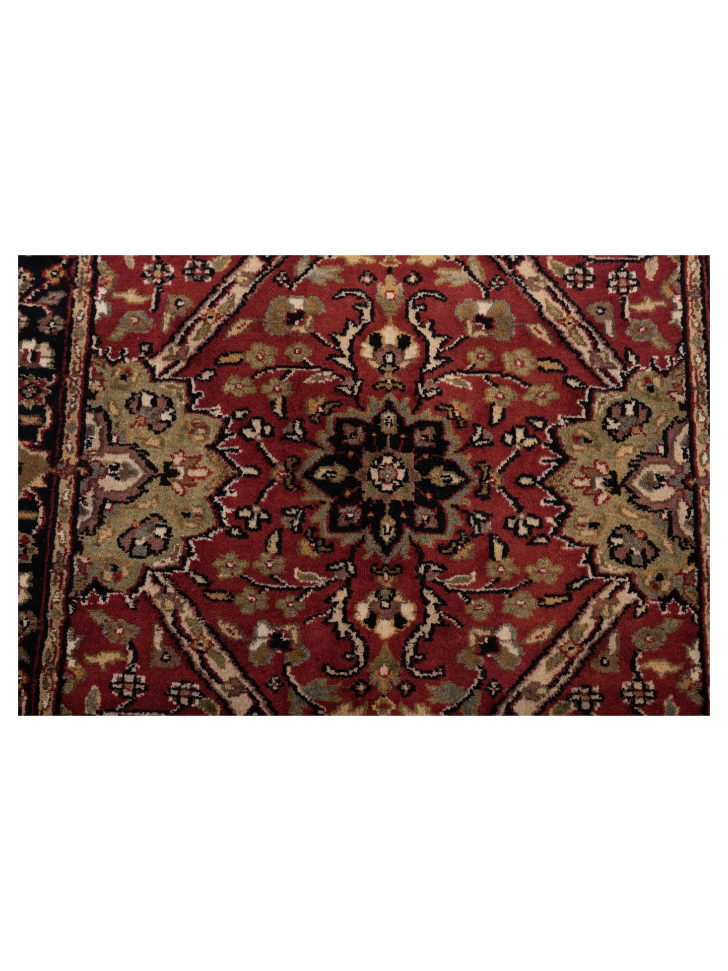 Crown 123097 Red Black 2.9x11.8 Hand Knotted Rug