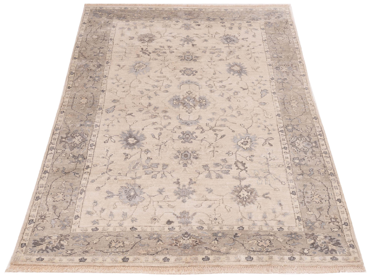Tibetino 123225 Ivory Beige 5.1x7.8 Hand Knotted Rug