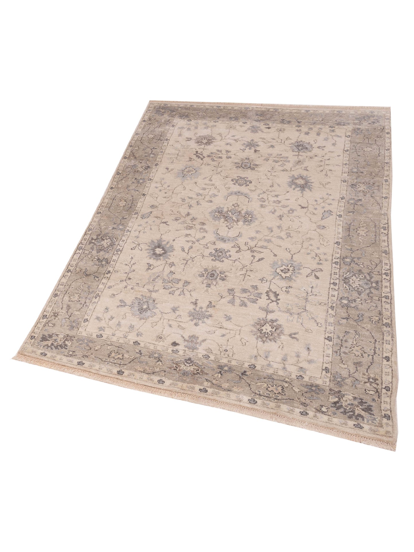 Tibetino 123225 Ivory Beige 5.1x7.8 Hand Knotted Rug