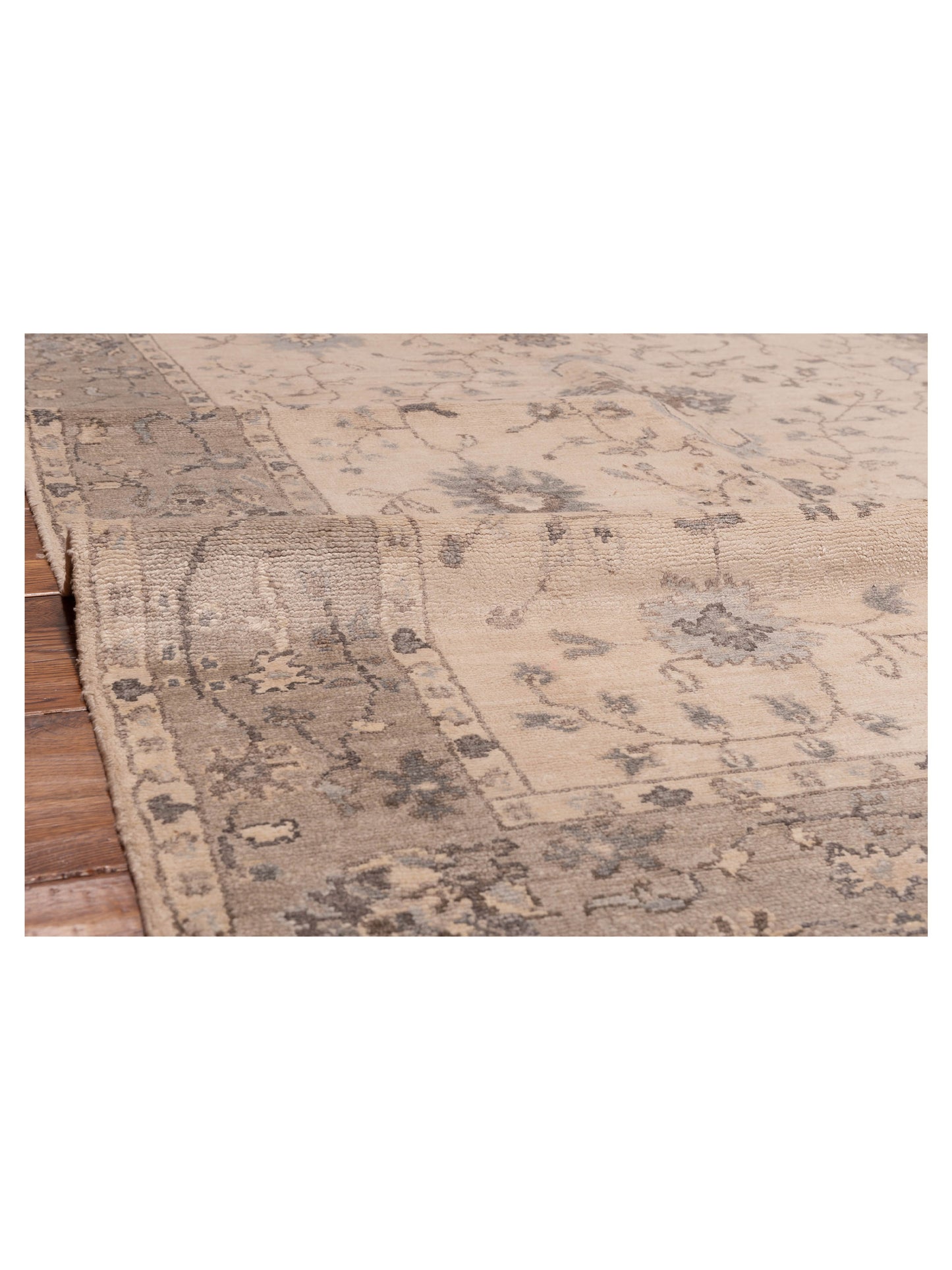 Tibetino 123226 Ivory Silver 5.1x8.3 Hand Knotted Rug