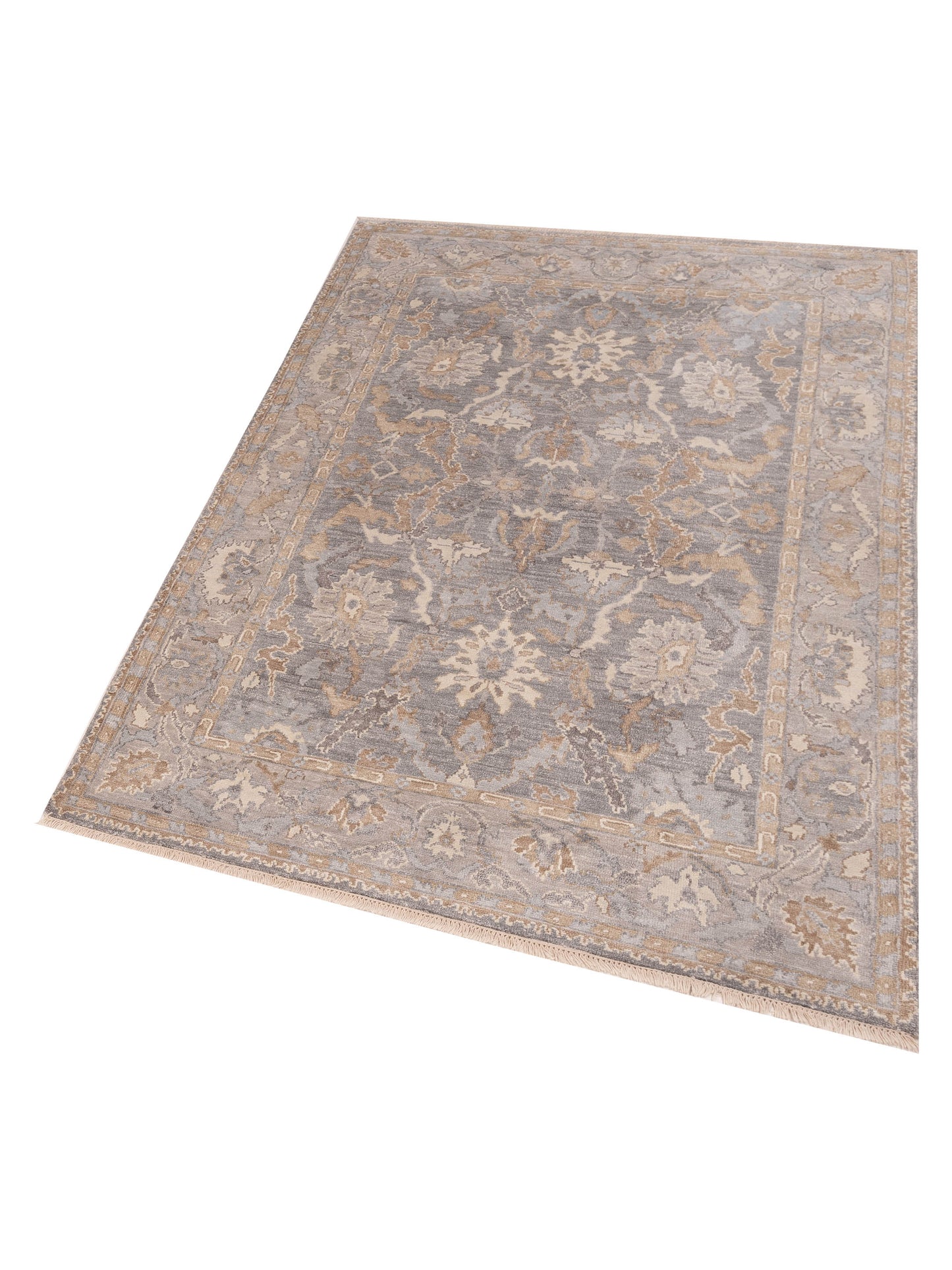 Tibetino 123241 Gray Silver 5.2x7.9 Hand Knotted Rug