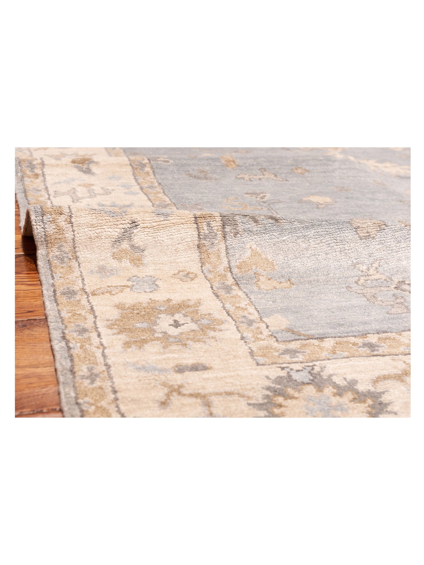 Tibetino 123256 Blue Ivory 4.11x7.10 Hand Knotted Rug
