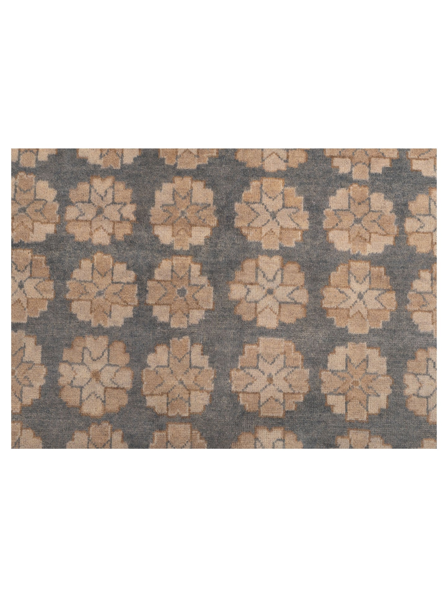 Evren 123394 Blue Brown 5x8 Hand Knotted Rug