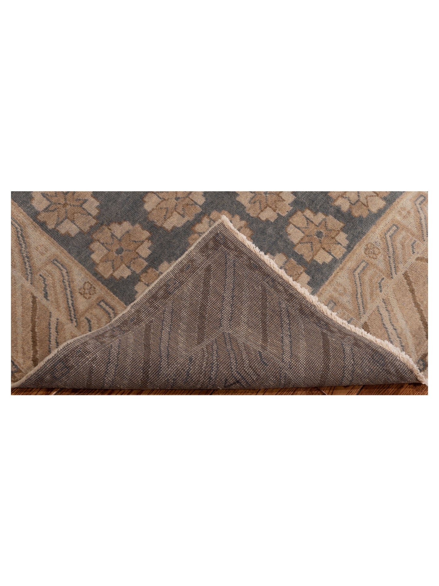 Evren 123394 Blue Brown 5x8 Hand Knotted Rug