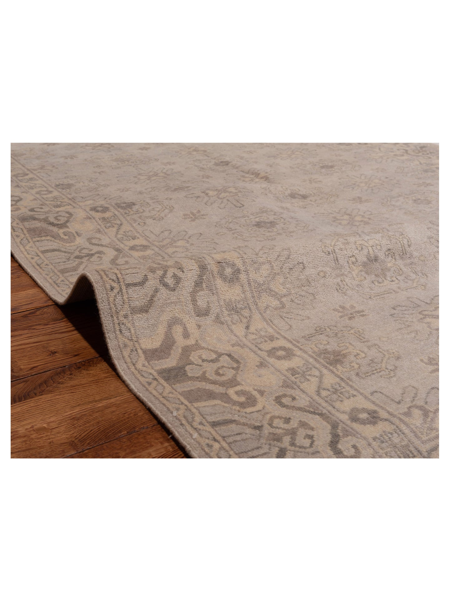 Evren 123397 Gray Gray 5.10x8.9 Hand Knotted Rug