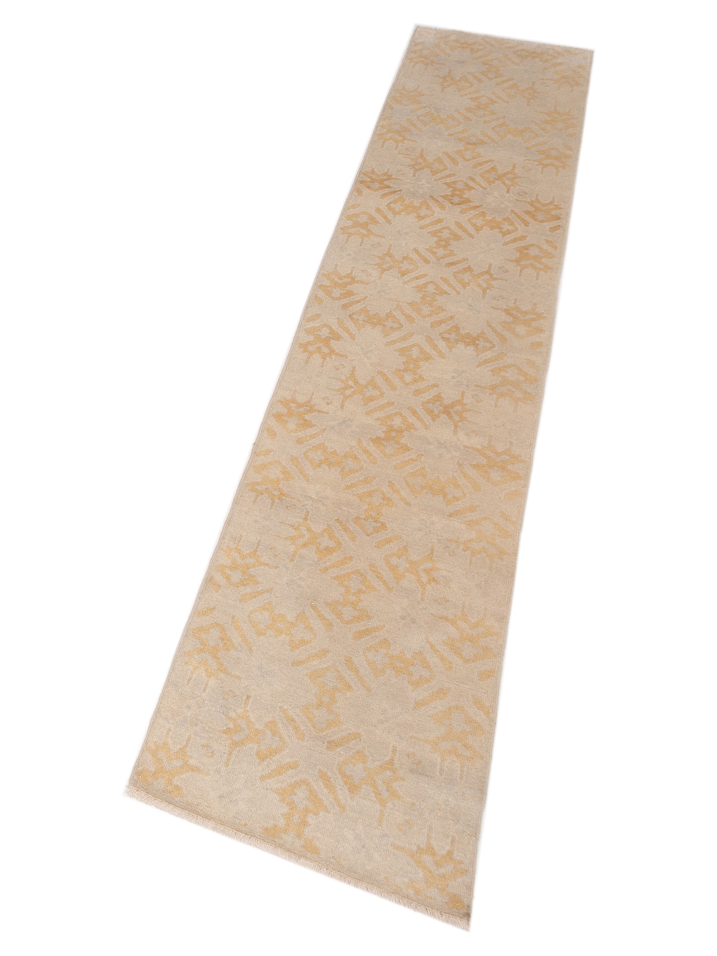 Evren 123399 Beige Gold 2.5x11.9 Hand Knotted Rug