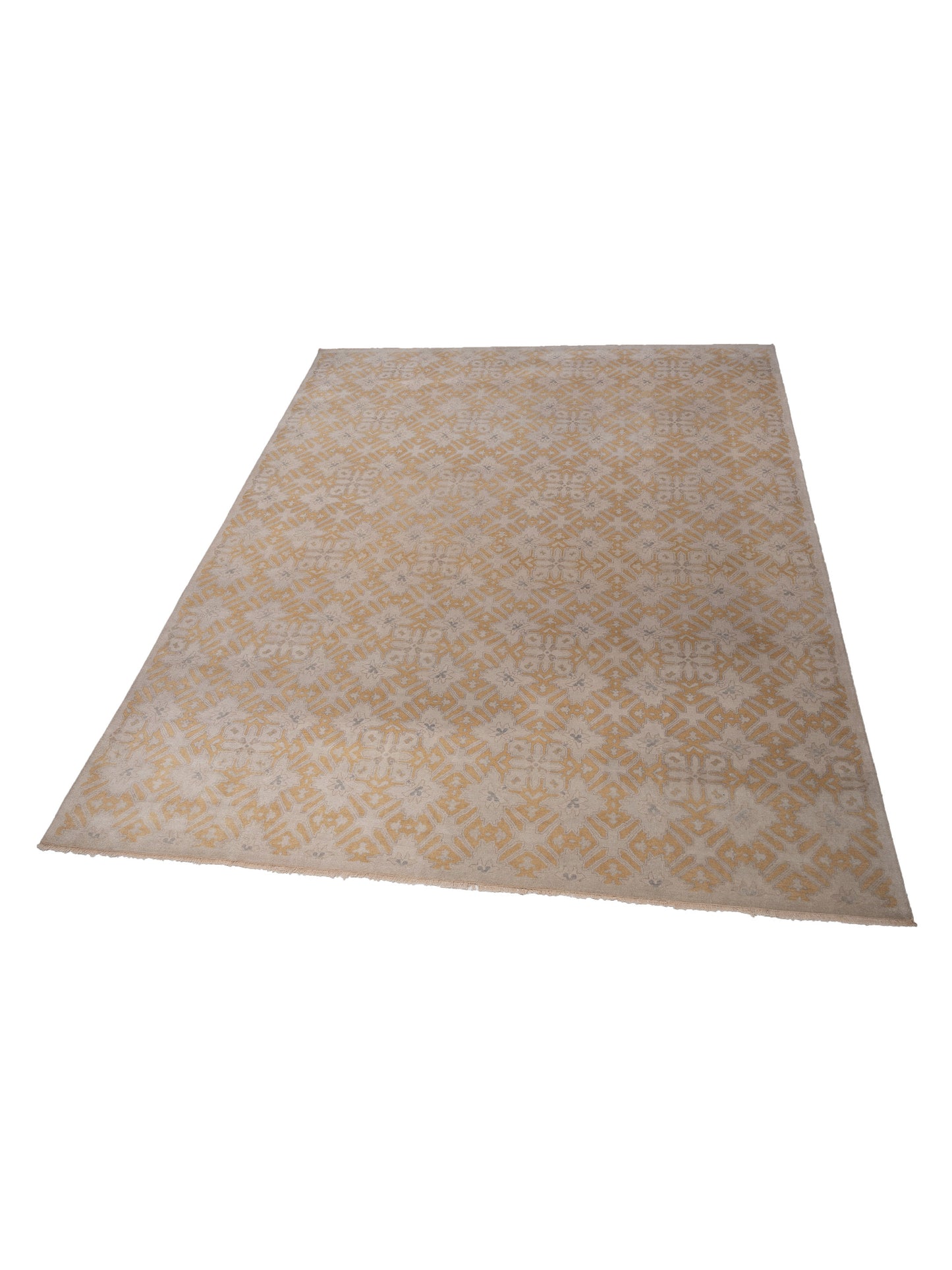 Evren 123402 Cream Gold 12x14.9 Hand Knotted Rug