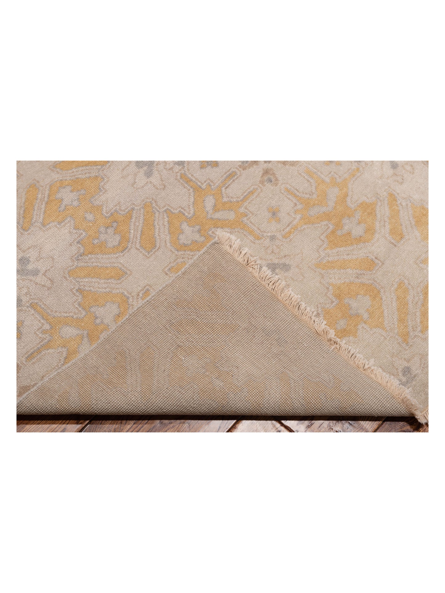 Evren 123402 Cream Gold 12x14.9 Hand Knotted Rug