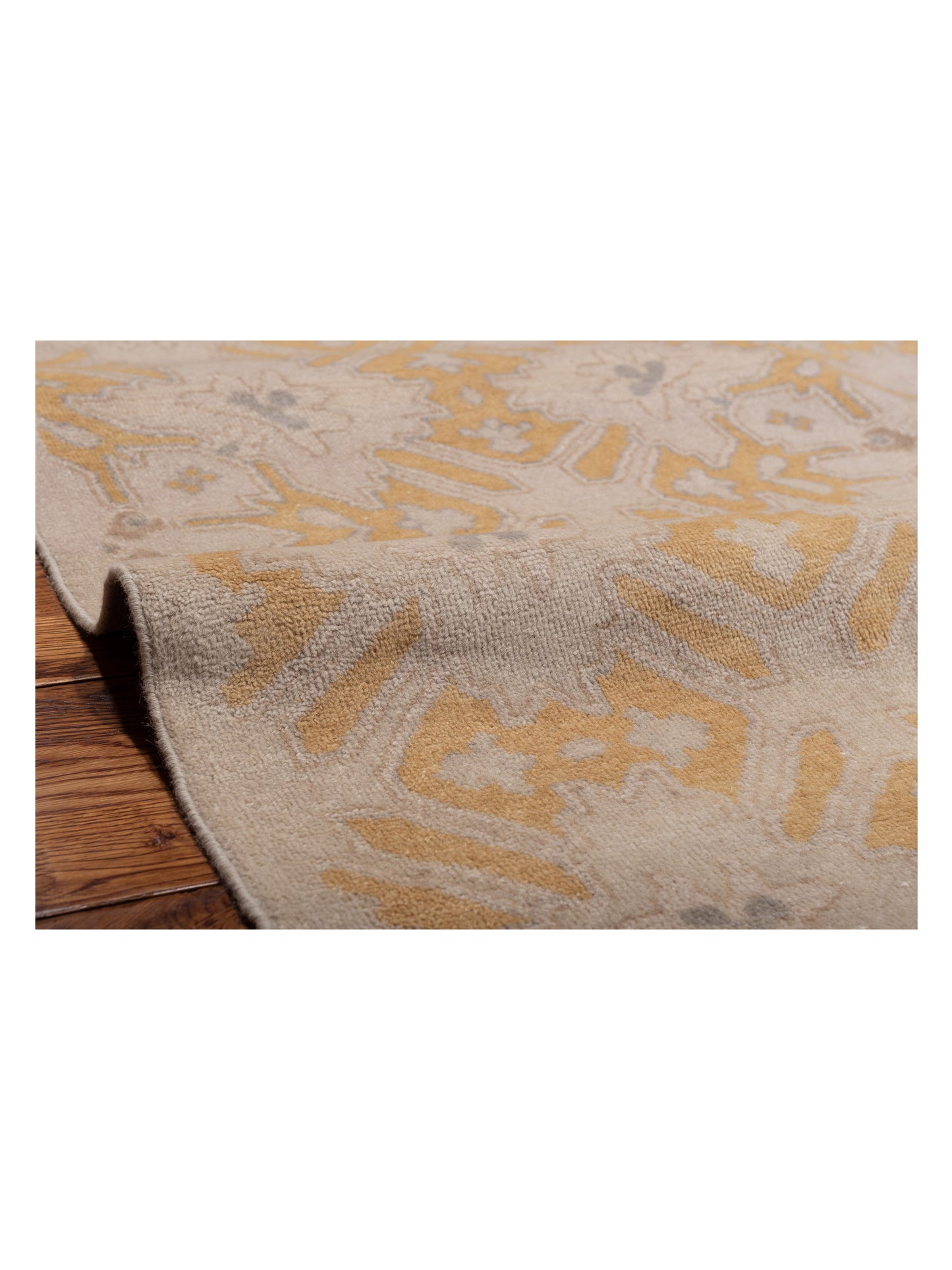 Evren 123402 Cream Gold 12x14.9 Hand Knotted Rug