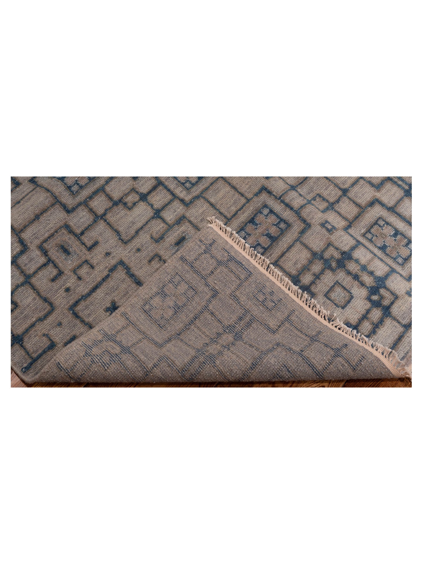 Evren 123412 Gray Blue 4.2x6 Hand Knotted Rug