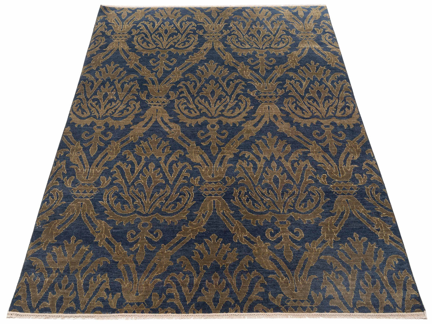 Evren 123426 Navy Navy 6.1x8.11 Hand Knotted Rug