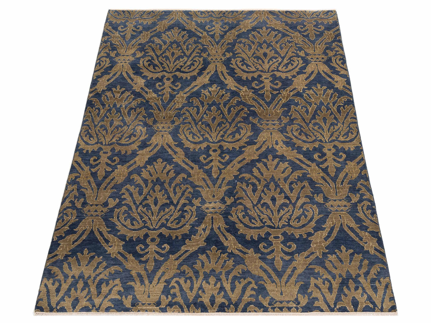 Evren 123427 Navy Gold 6x9.2 Hand Knotted Rug