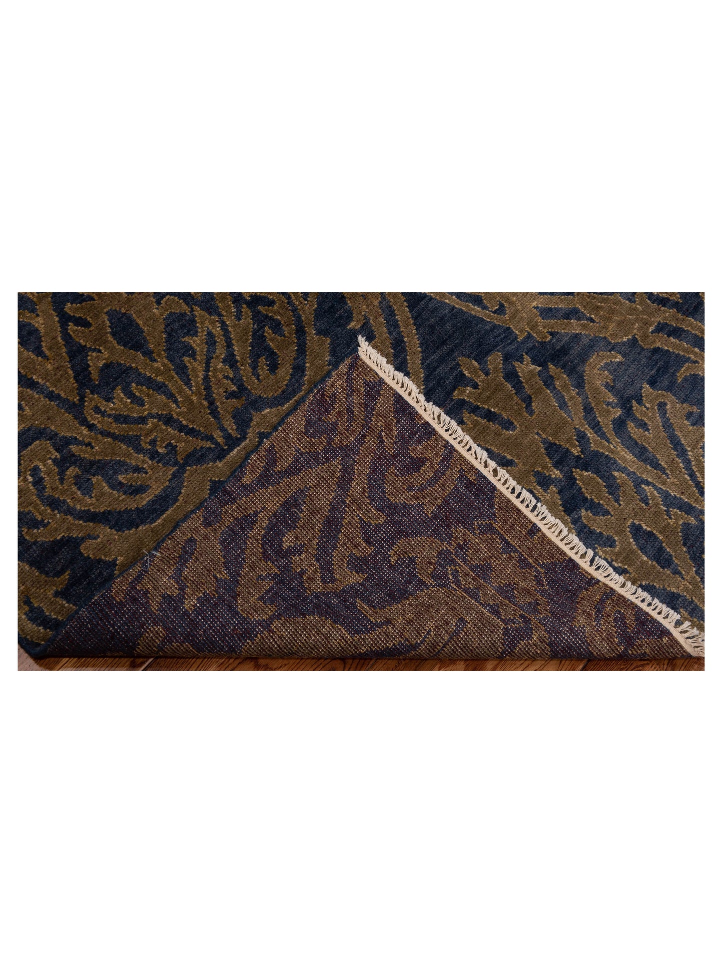 Evren 123432 Blue Gold 8.1x10 Hand Knotted Rug