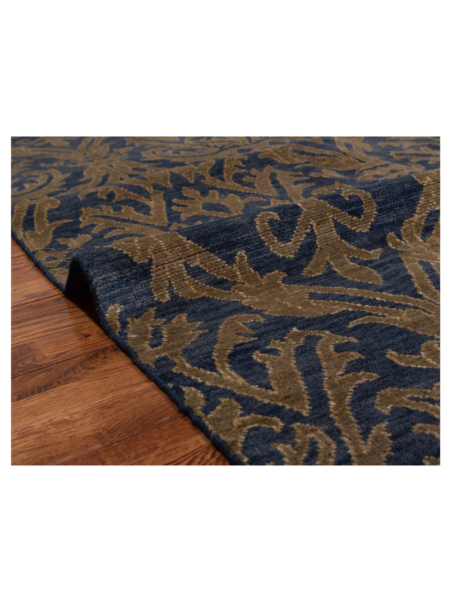 Evren 123432 Blue Gold 8.1x10 Hand Knotted Rug