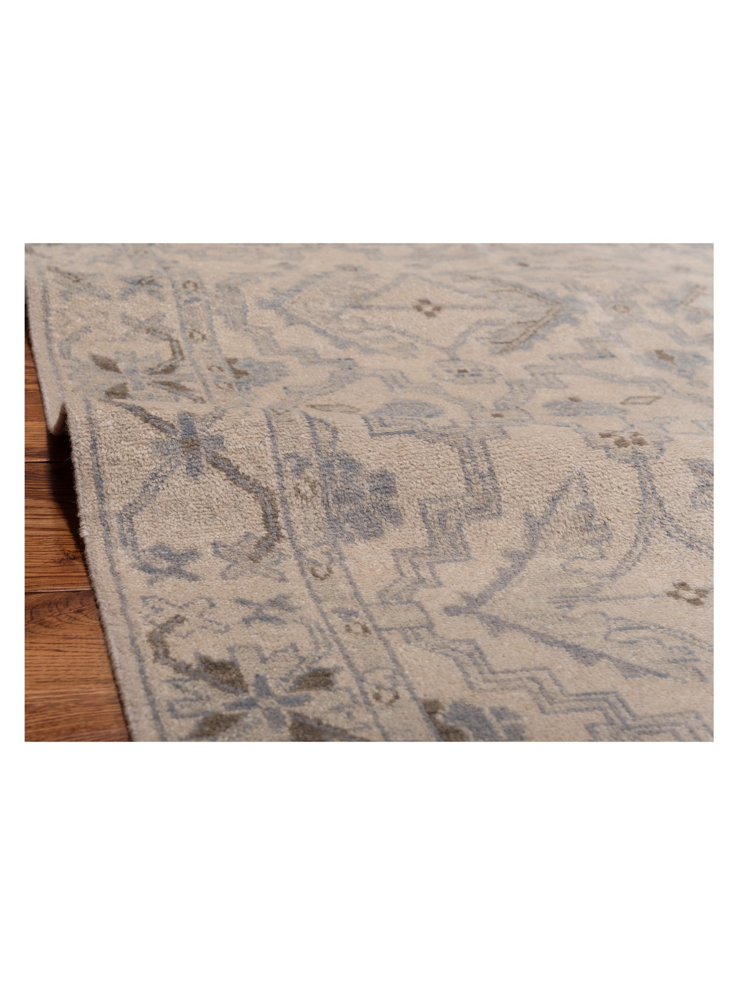 Evren 123433 Silver Silver 4.1x6 Hand Knotted Rug
