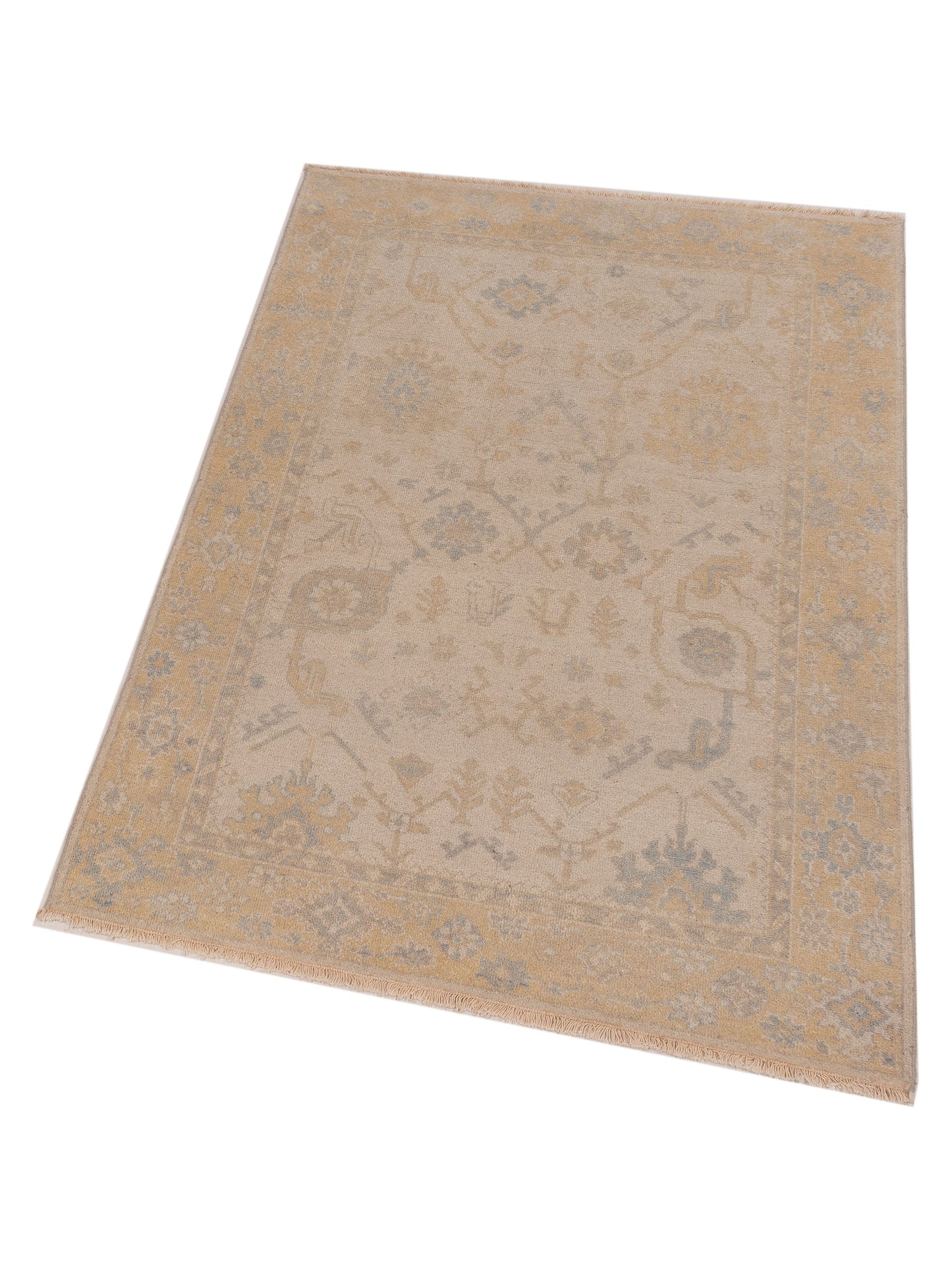Evren 123441 Silver Gold 4x5.11 Hand Knotted Rug