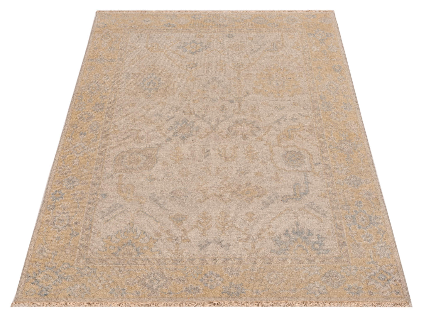 Evren 123441 Silver Gold 4x5.11 Hand Knotted Rug