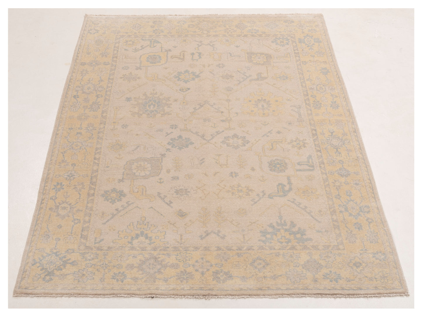 Evren 123447 Silver Gold 6x9 Hand Knotted Rug