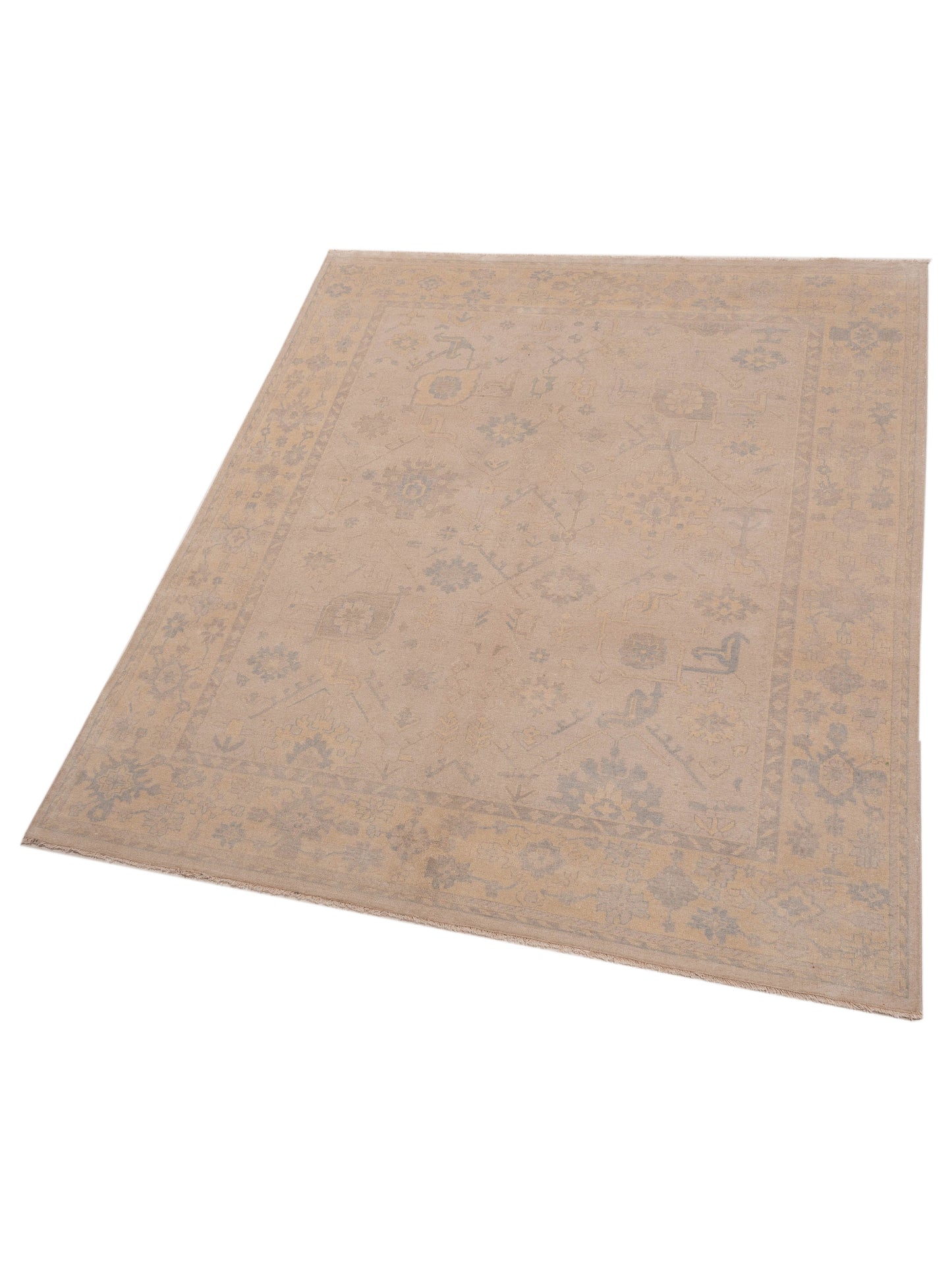 Evren 123452 Cream Gold 8x9.11 Hand Knotted Rug