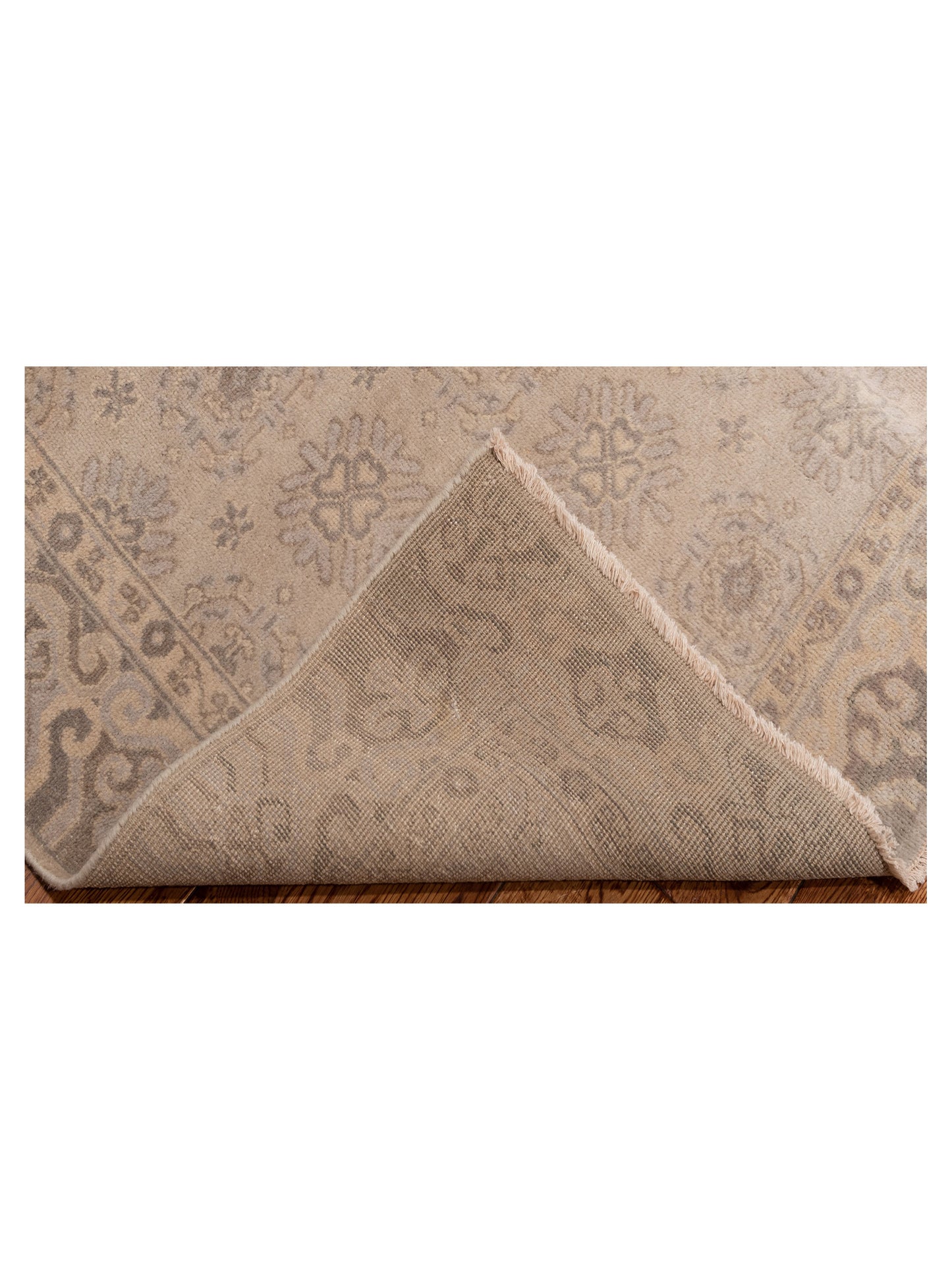 Evren 123454 Gray Cream 3.11x5.10 Hand Knotted Rug