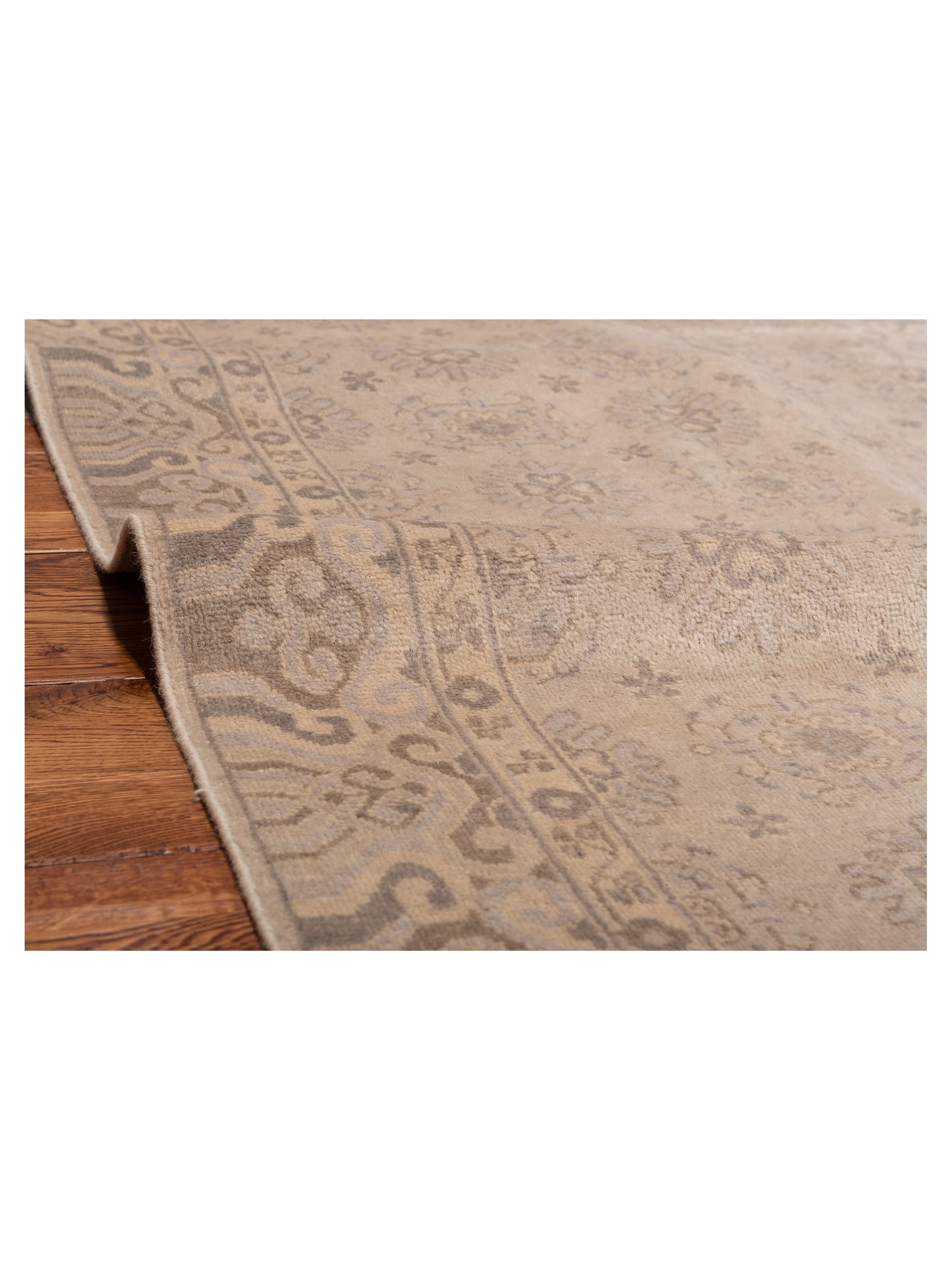 Evren 123454 Gray Cream 3.11x5.10 Hand Knotted Rug