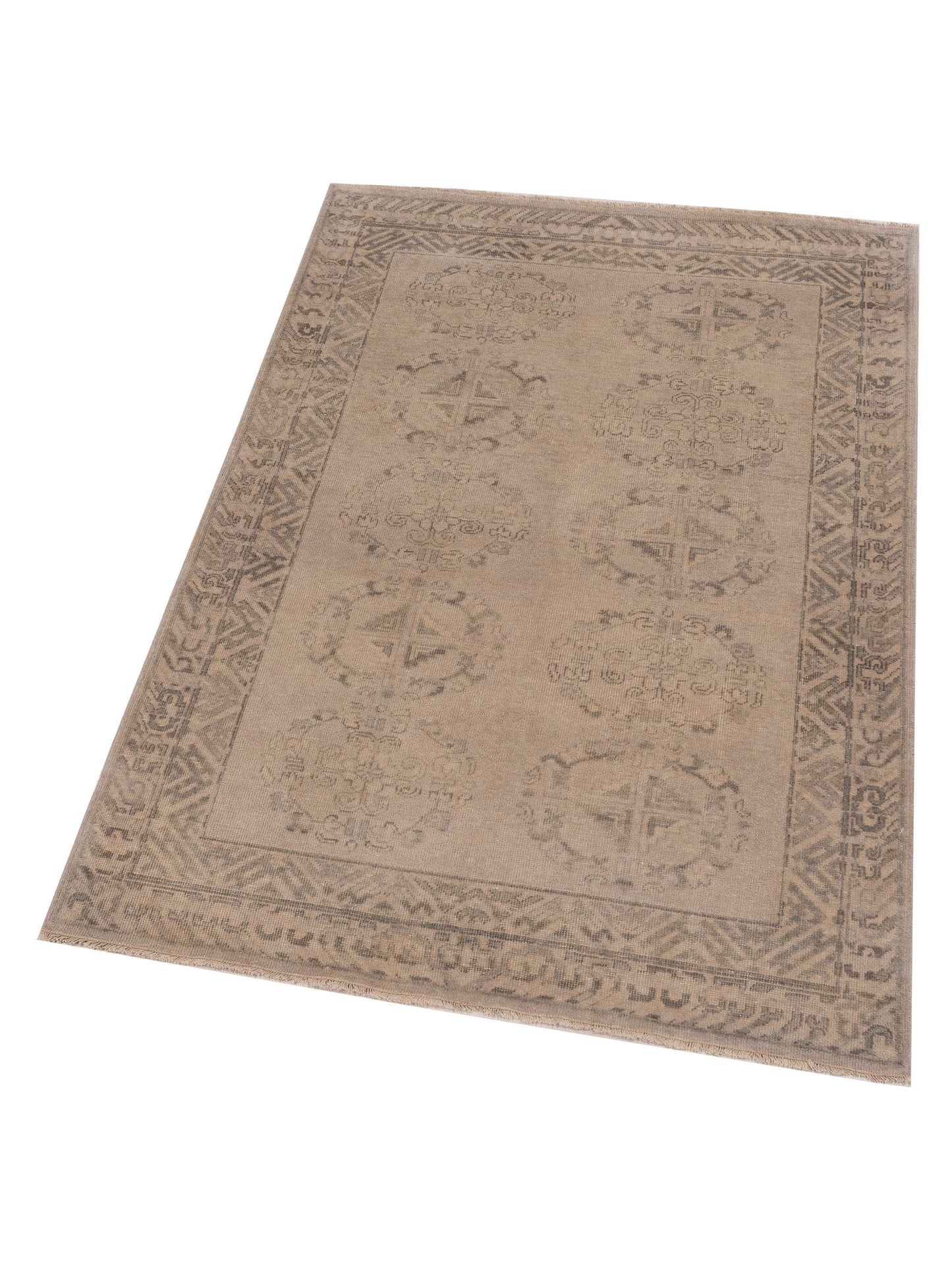 Evren 123461 Silver Green 4x5.10 Hand Knotted Rug