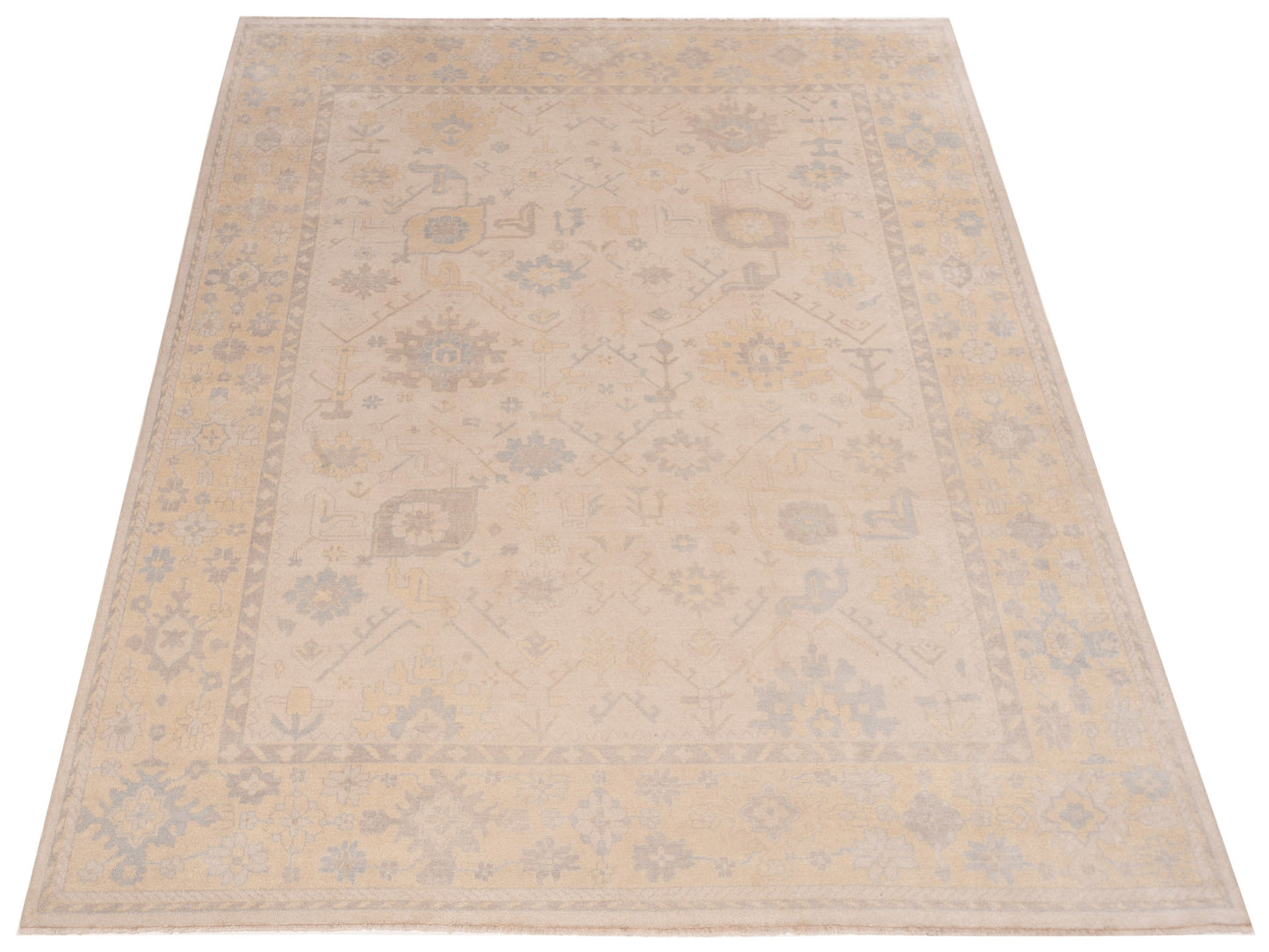 Evren 123475 Silver Gold 9x12 Hand Knotted Rug