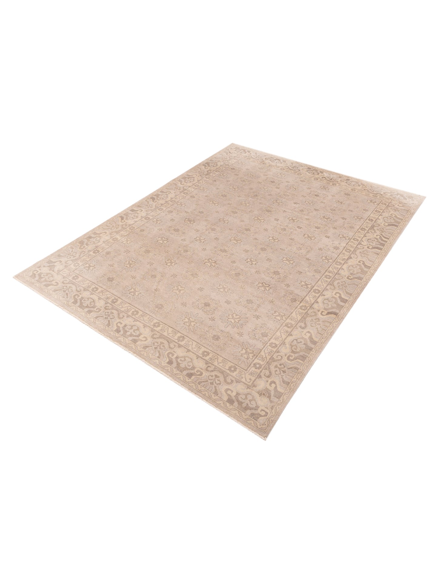 Evren 123481 Gray Silver 8.11x11.11 Hand Knotted Rug