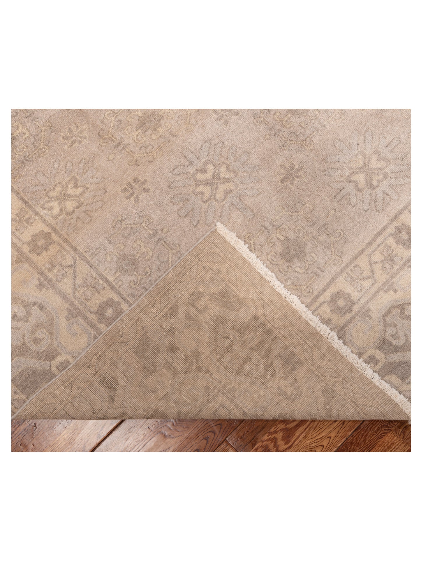 Evren 123481 Gray Silver 8.11x11.11 Hand Knotted Rug