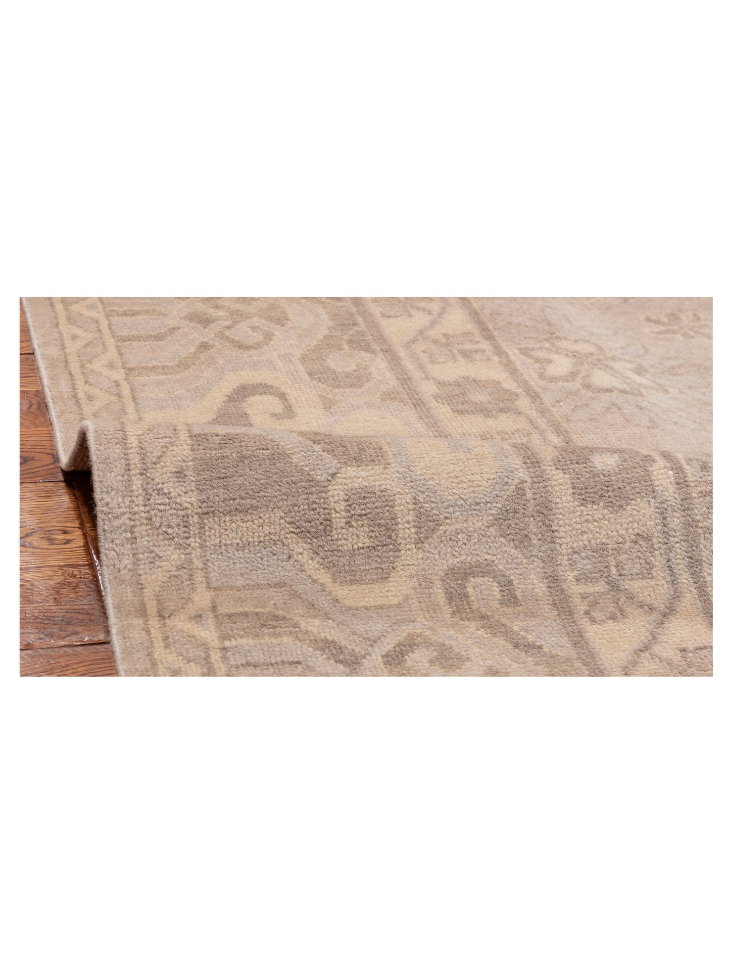 Evren 123481 Gray Silver 8.11x11.11 Hand Knotted Rug
