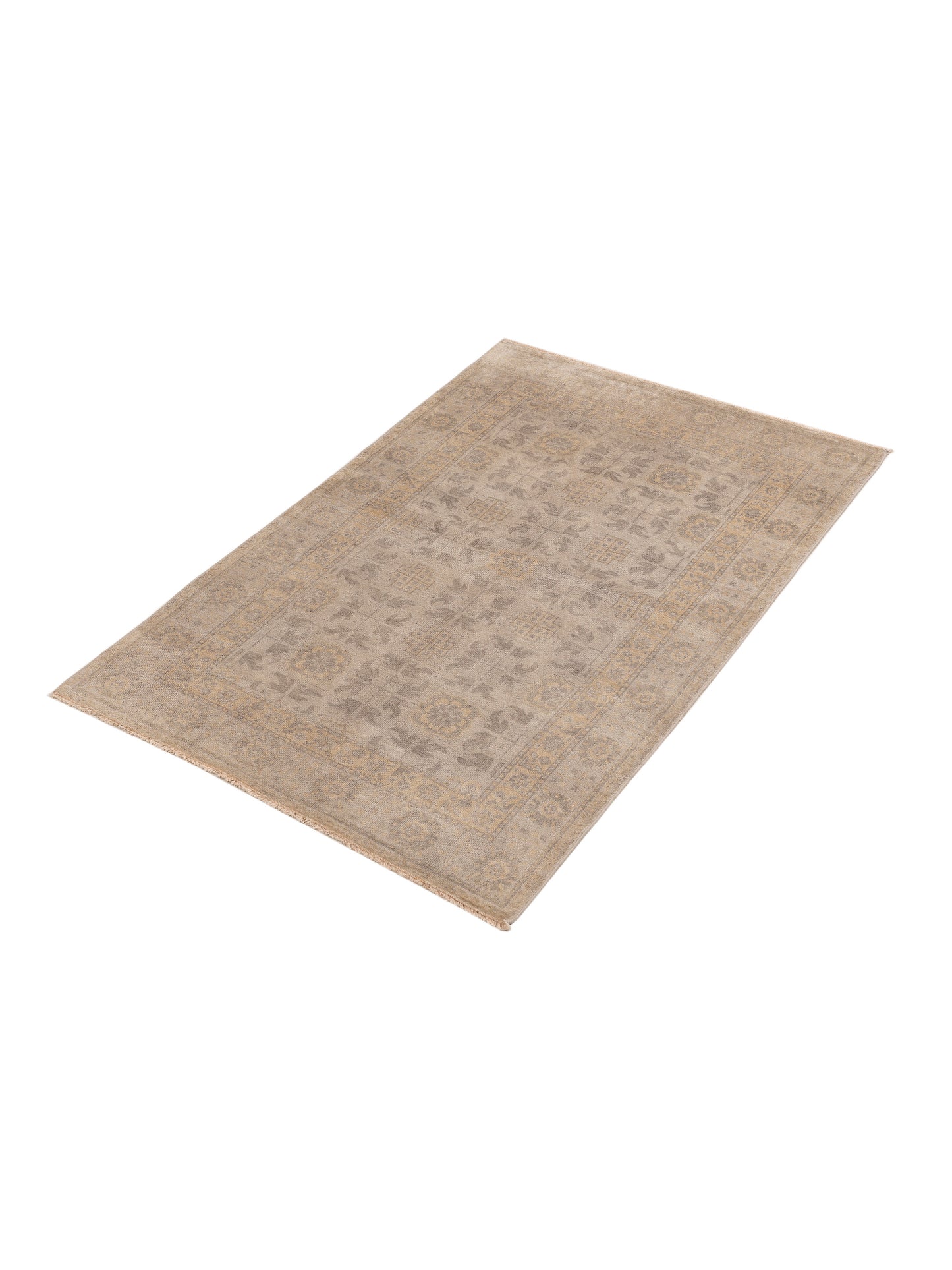 Evren 123487 Ivory 4x6 Hand Knotted Rug