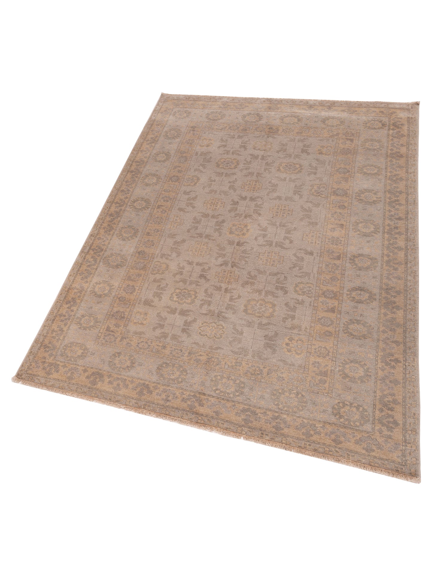 Evren 123490 Gray 5.2x8 Hand Knotted Rug