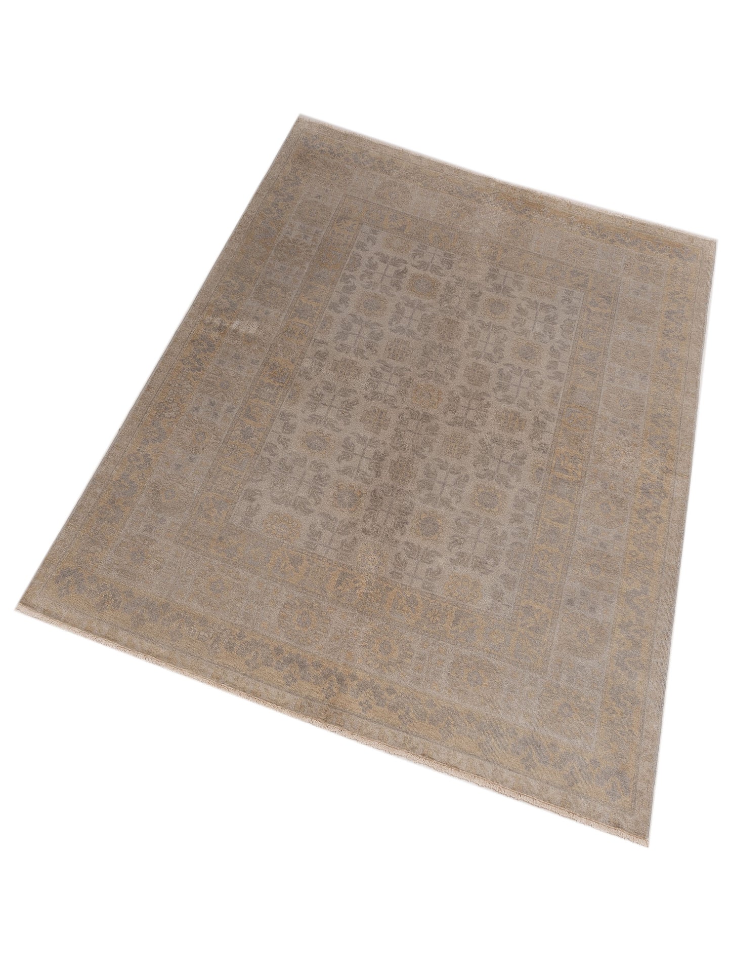 Evren 123491 Silver Gold 6.6x8 Hand Knotted Rug